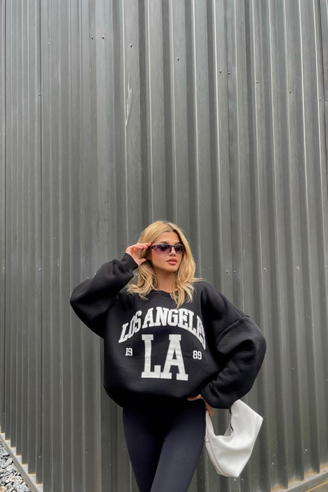 Los Angeles Sweatshirt Siyah