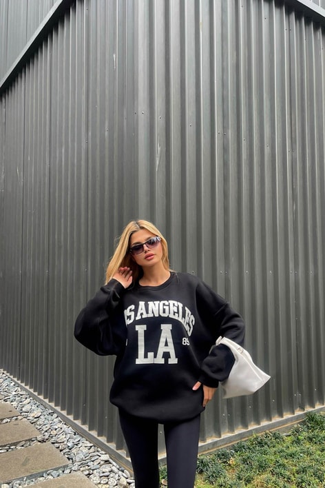 Los Angeles Sweatshirt Siyah