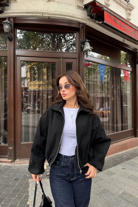 Bel Lastik Bomber Mont Siyah