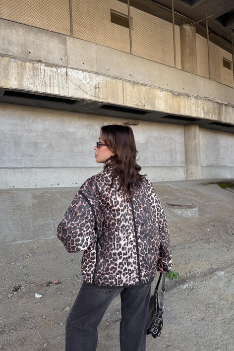 Leopar Puffer Mont Camel