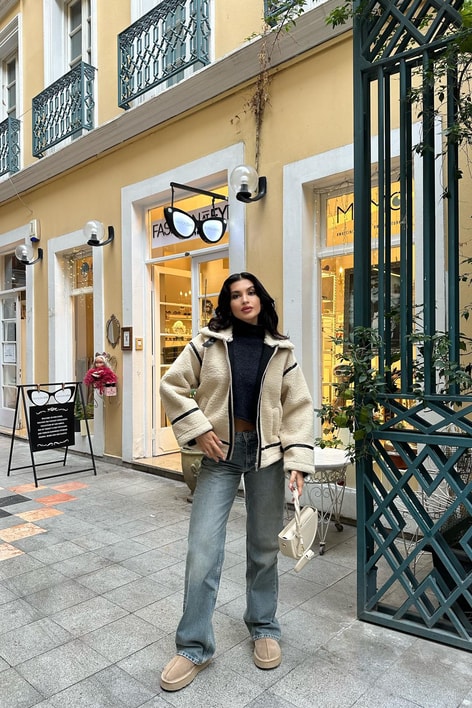 Trendy Puffer Mont Krem