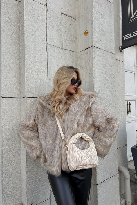 Yakalı Suni Kürk Vizon