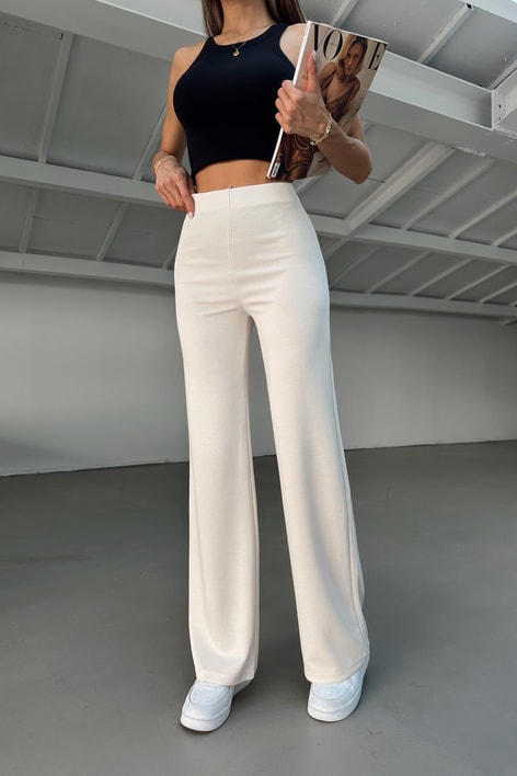 Basic Modal Pantolon Krem