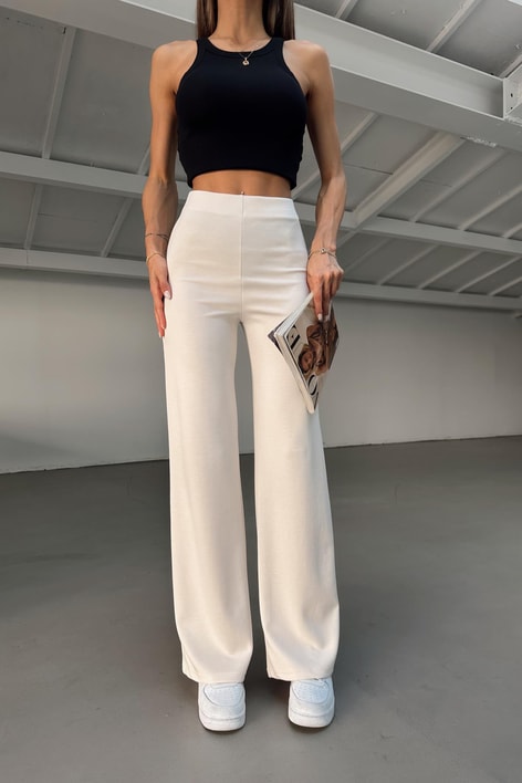 Basic Modal Pantolon Krem
