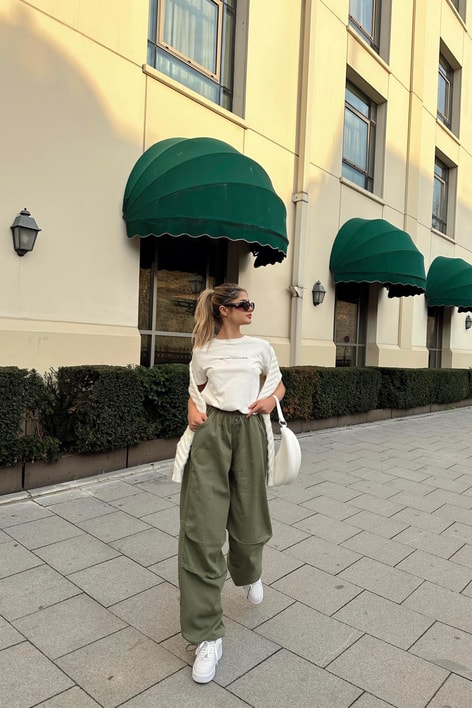 Basic Paraşüt Pantolon Haki