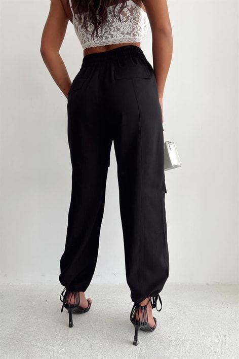 Çok Cepli Jogger Pantolon Siyah