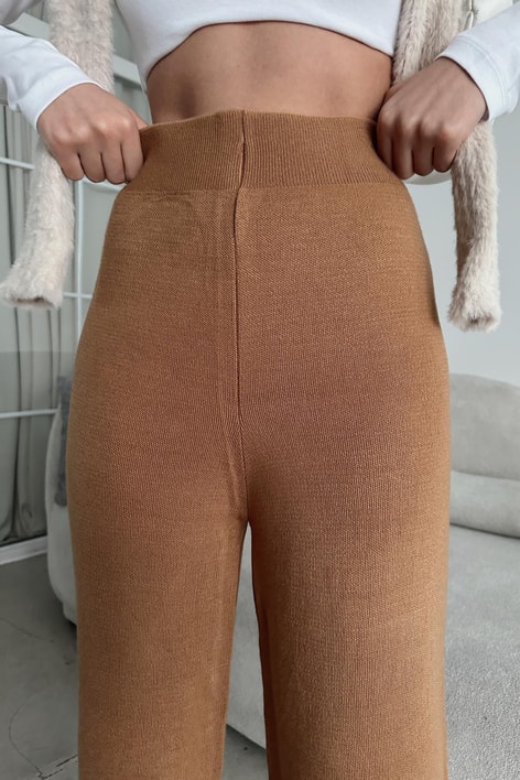 Color Triko Pantolon Camel