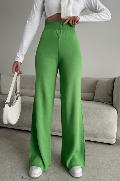 Color Triko Pantolon Fıstık Yeşili