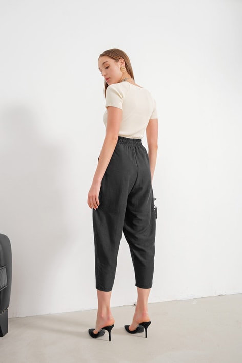 Elastik Jogger Pantolon Siyah