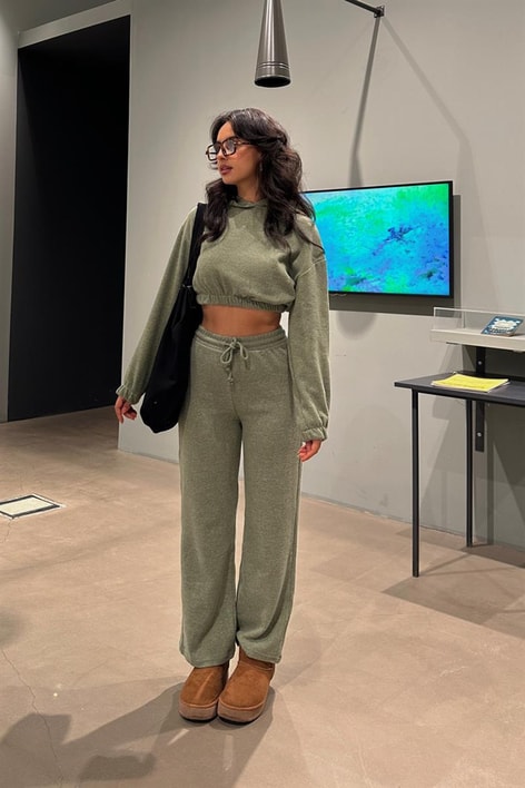 Jogger Bel Relax Pantolon Haki