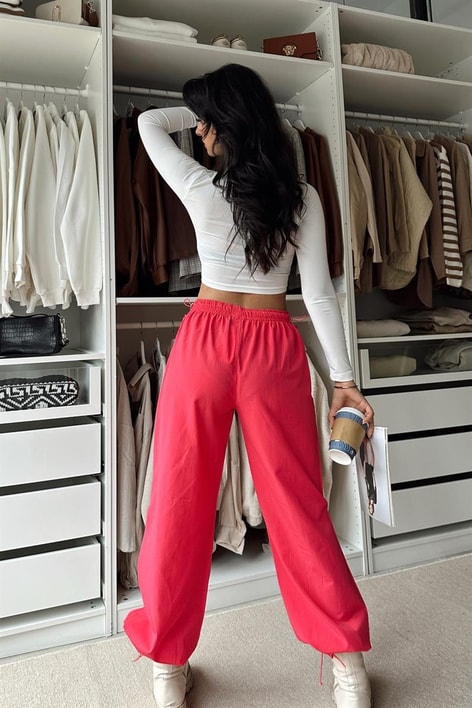 Jogger Trend Pantolon Fuşya