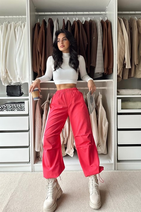 Jogger Trend Pantolon Fuşya