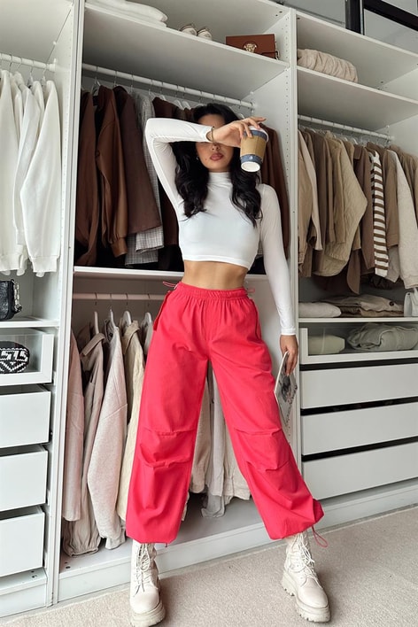 Jogger Trend Pantolon Fuşya