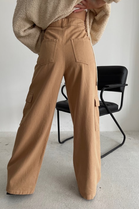 Kargo Cepli Relax Pantolon Camel