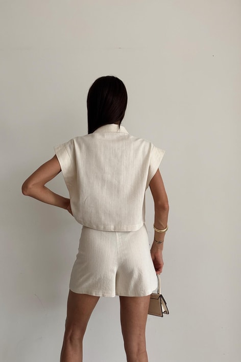 Kısa Cepli Yelek Taş