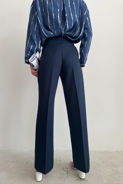 Klasik Palazzo Pantolon Lacivert