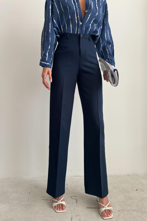 Klasik Palazzo Pantolon Lacivert
