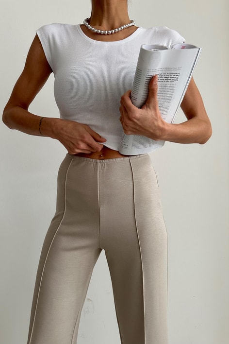 Modal Relax Palazzo Pantolon Bej