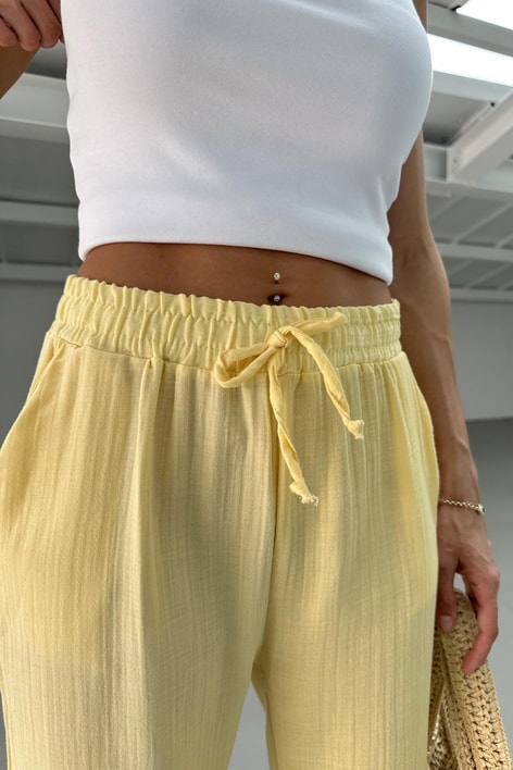 Müslin Pantolon Sarı