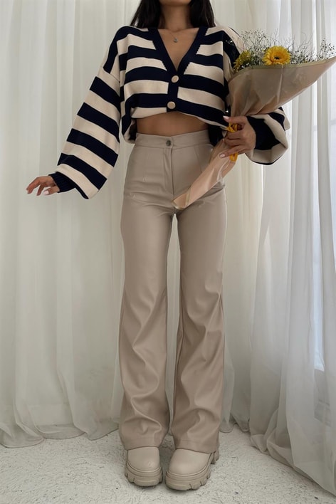 Palazzo Deri Pantolon Bej