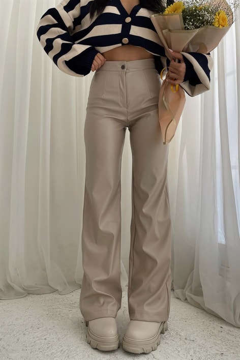 Palazzo Deri Pantolon Bej