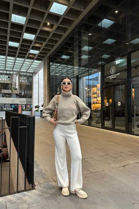 Palazzo Fitilli Pantolon Krem