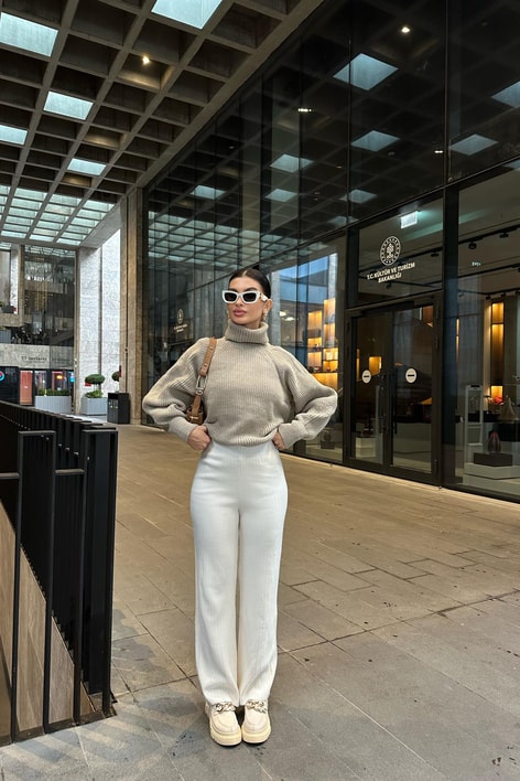 Palazzo Fitilli Pantolon Krem