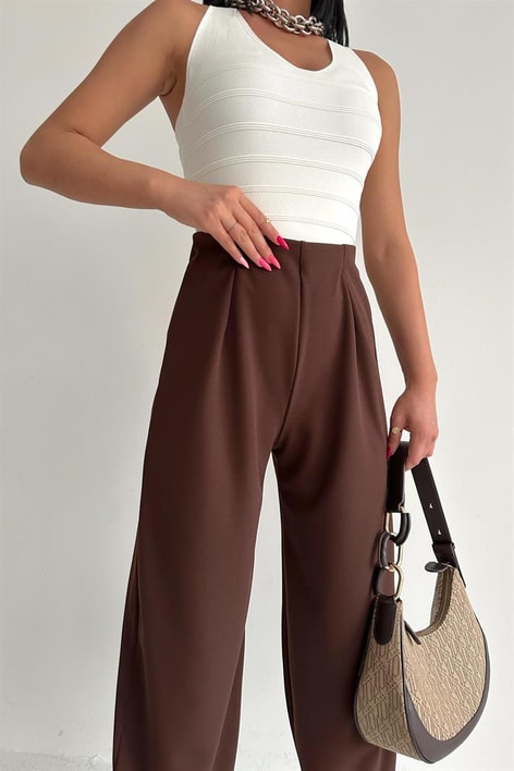 Pensli Carrot Fit Pantolon Kahve