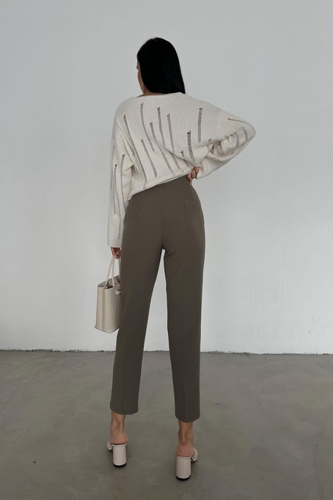 Pensli Havuç Pantolon Haki