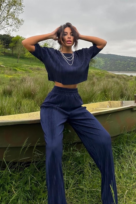 Piliseli Relax Pantolon Lacivert