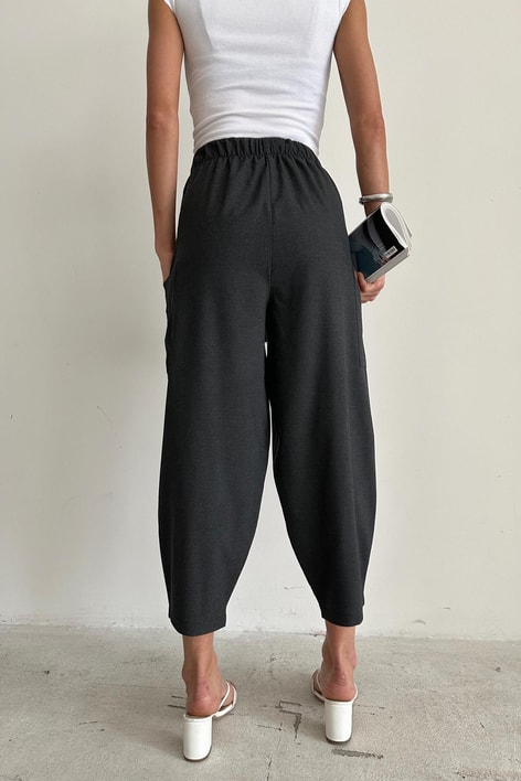 Yan Cepli Salaş Pantolon Antrasit