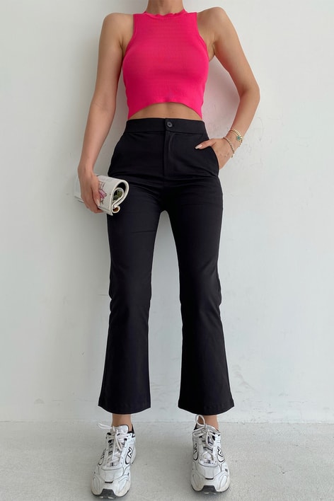 Yüksek Bel Françoıse Pantolon Siyah