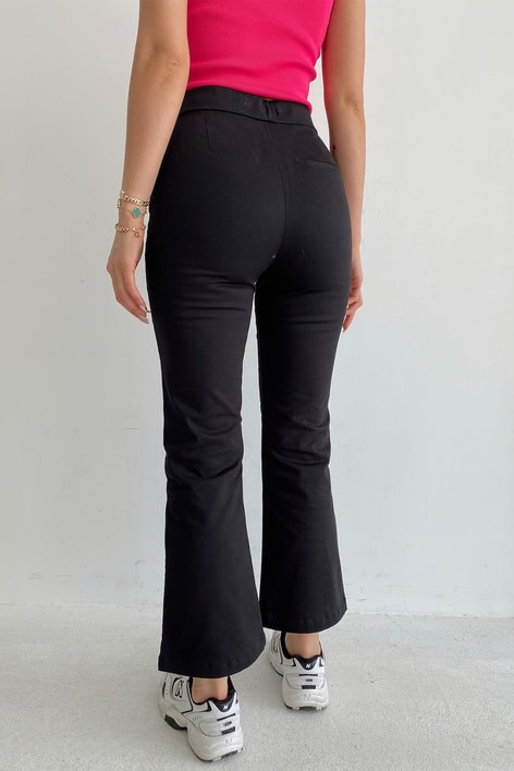 Yüksek Bel Françoıse Pantolon Siyah