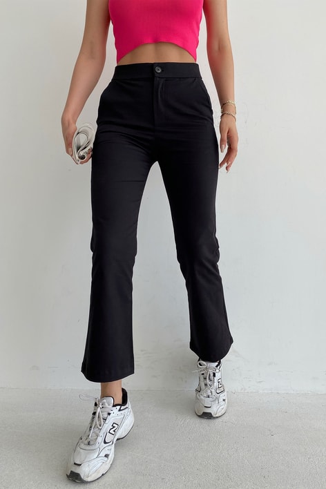 Yüksek Bel Françoıse Pantolon Siyah