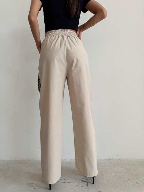 Yüksek Bel Pantolon Bej