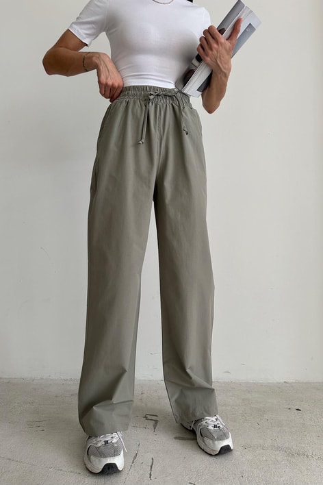 Yüksek Bel Pantolon Haki