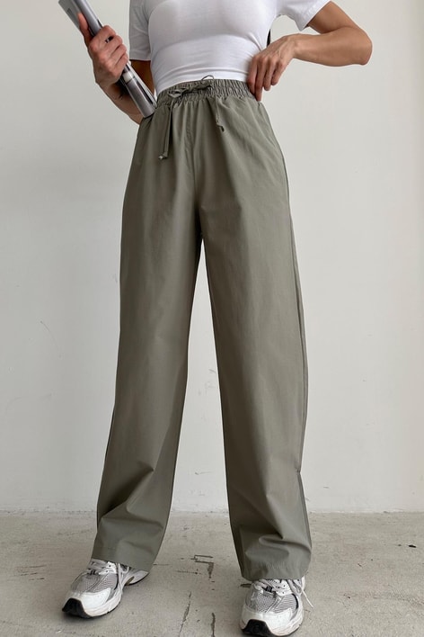 Yüksek Bel Pantolon Haki