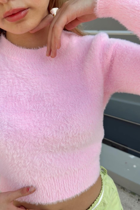 Premium Yumoş Kazak Şeker Pembe