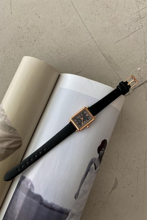 Hazel Siyah Kadranlı Saat Siyah