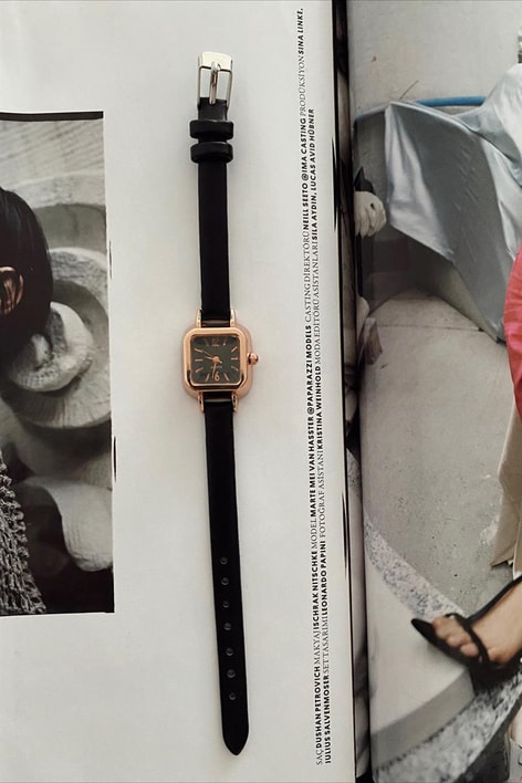 Siyah Kadranlı Timeless Saat Siyah