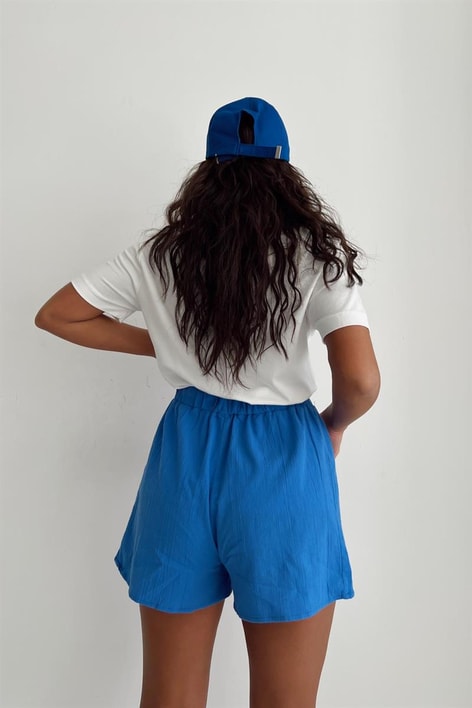 Ham Keten Summer Şort İndigo