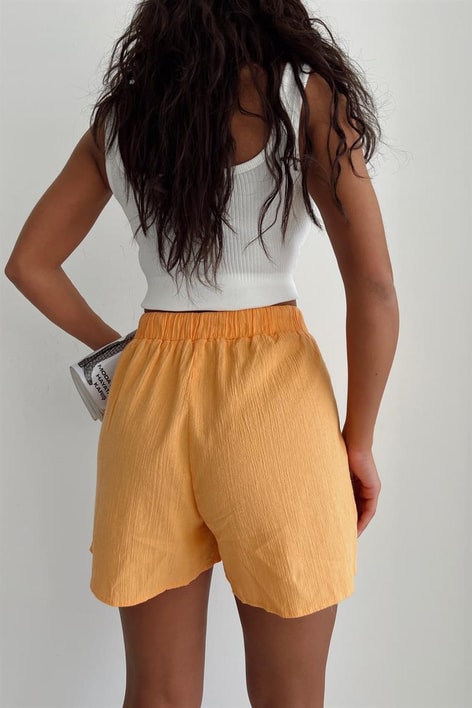 Ham Keten Summer Şort Kavuniçi