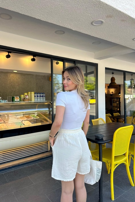 Müslin Şort Sarı