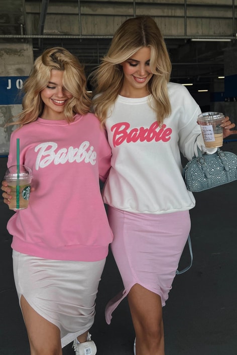 Barbie Baskılı Sweat Pembe