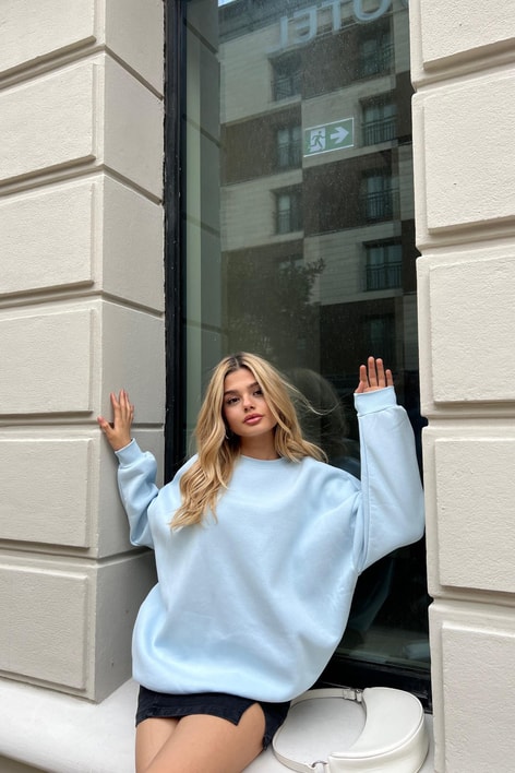 Basic Sweat Bebe Mavi