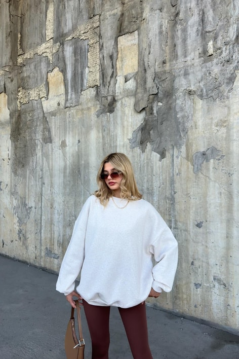 Basic Sweat Bej Melanj