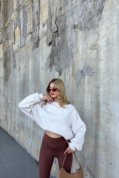 Basic Sweat Bej Melanj