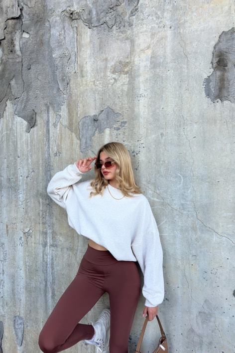 Basic Sweat Bej Melanj