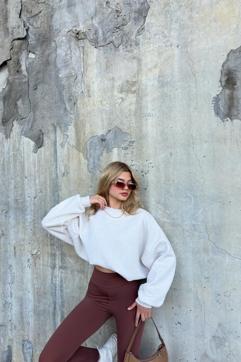 Basic Sweat Bej Melanj