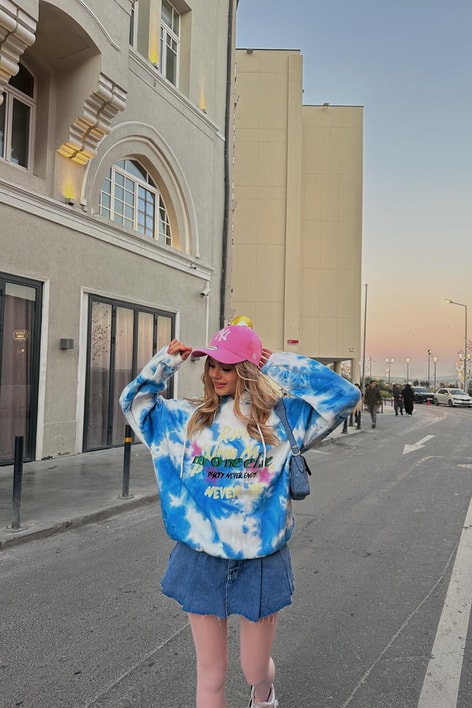 Blue Color Sweatshirt Mavi